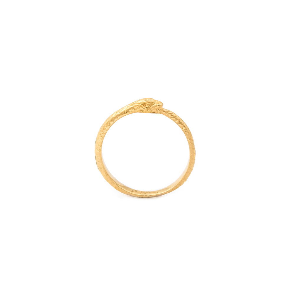 LP OROBORO RING 22K GOLD PLATED SILVER