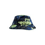 Green Rose Sketch Bucket Hat Green And Blue