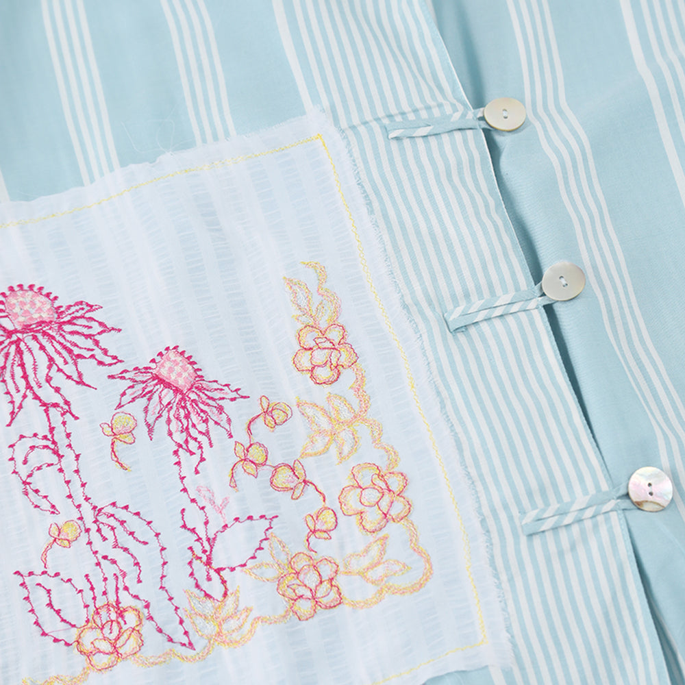 Jade Ming Embroidery Blue