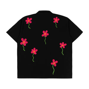 Pink flower shirt Black