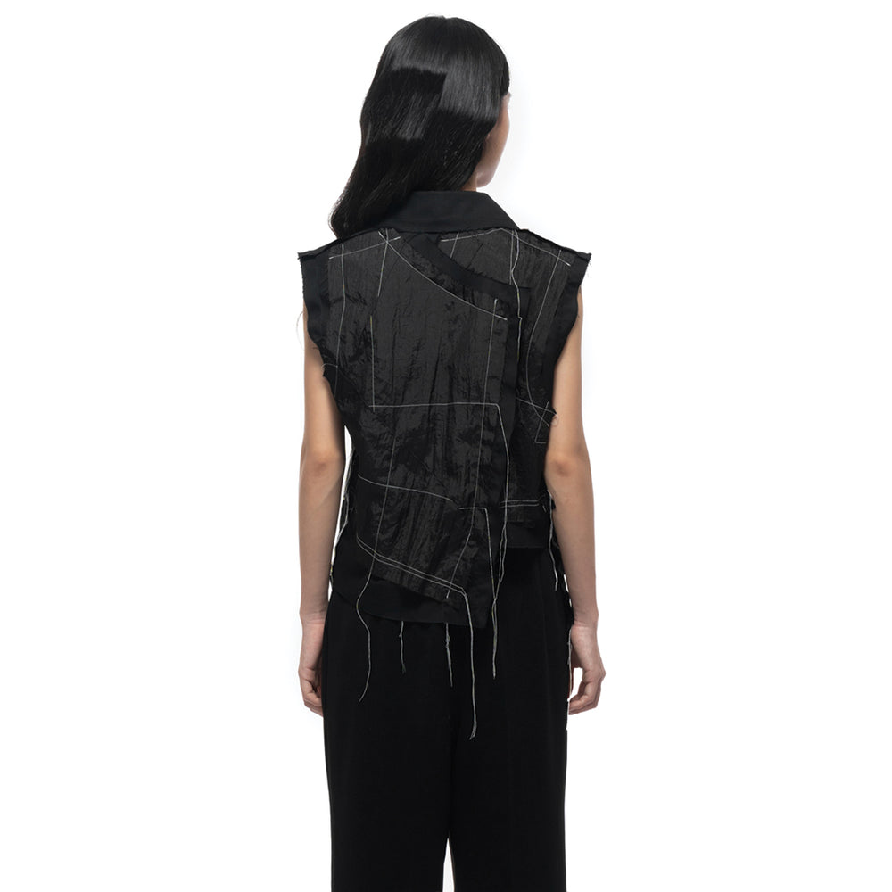 WHIM Vest Pattern Black