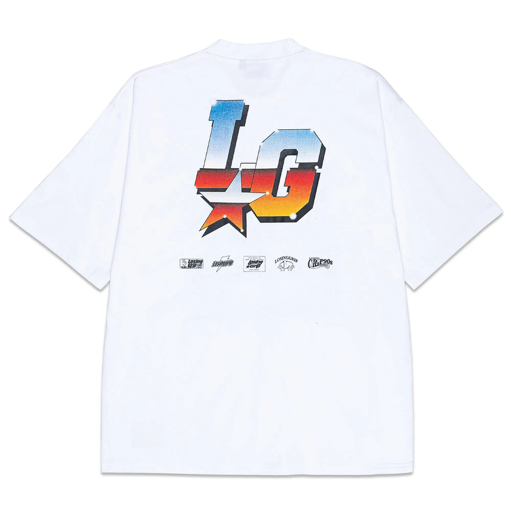 LOSINGGRIP© X ISSER MESSED UP WHITE OVERSIZED TSHIRT