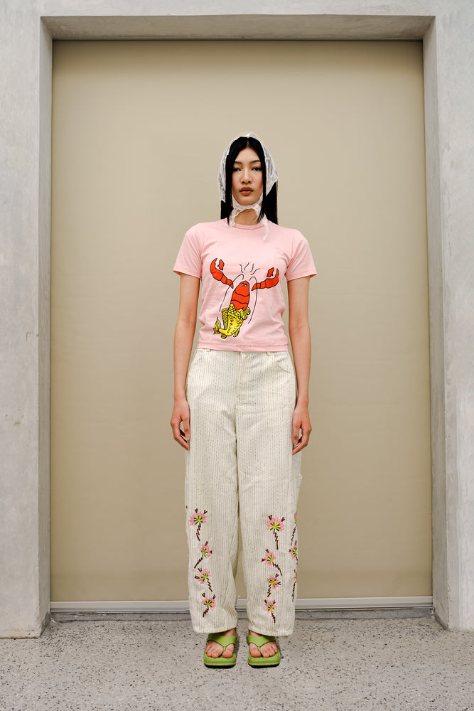 Houbi Lobster Baby Tee Pink