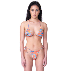 WATER CAMO 2 PIECE TRIANGLE STRING BIKINI COME TEES AOP