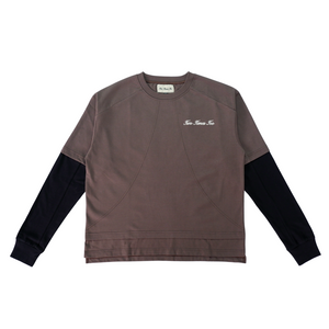 Double Layered Tee Brown-Black