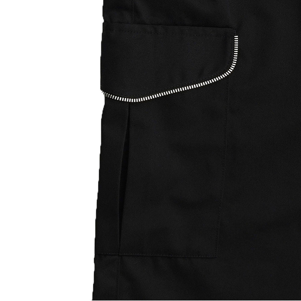 Snap zipper pocket pants Black