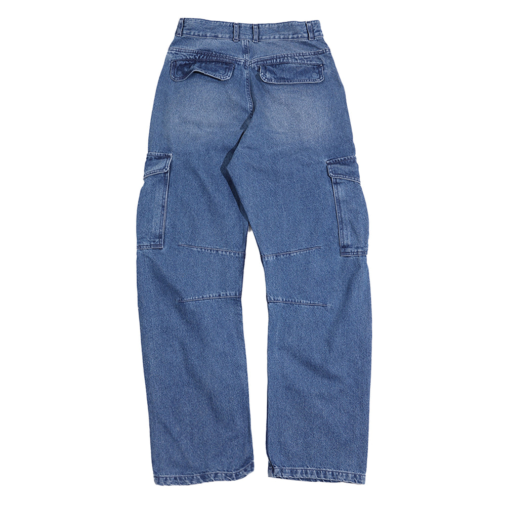 Denim Cargo Pants - Blue