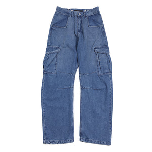 Denim Cargo Pants - Blue