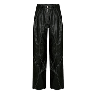 TUNNEL LINING TROUSER Leather - Black