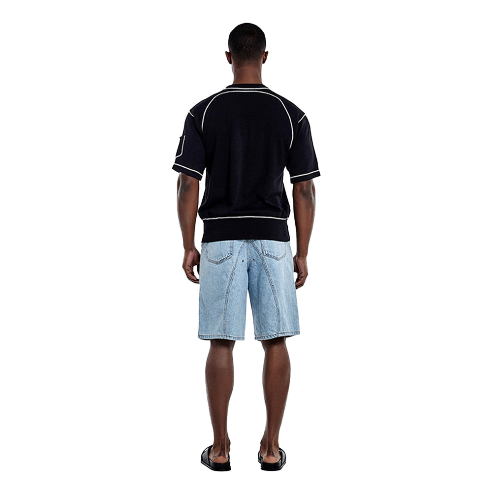 Tunnel lining short pants Denim - Blue