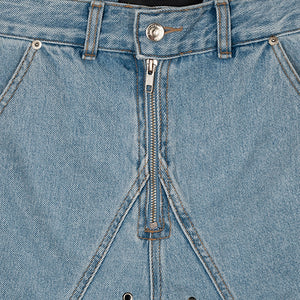 Tunnel lining short pants Denim - Blue