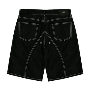 Tunnel lining short pants Denim - Black