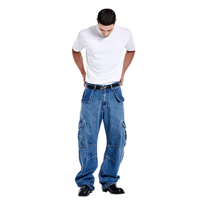 Denim Cargo Pants - Blue