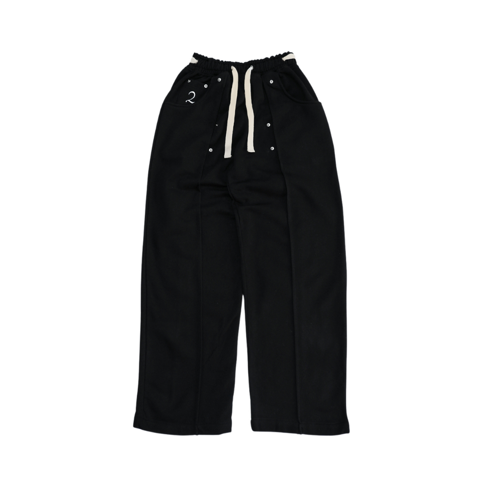 Leated Jean Sweats Black