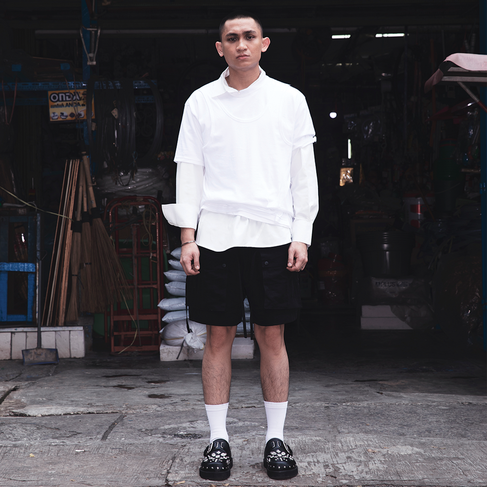 DOUBLE LAYERED T-SHIRT WHITE