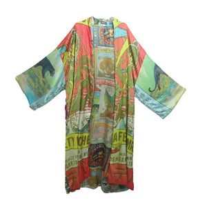 Collage Art Kimono Multicolor