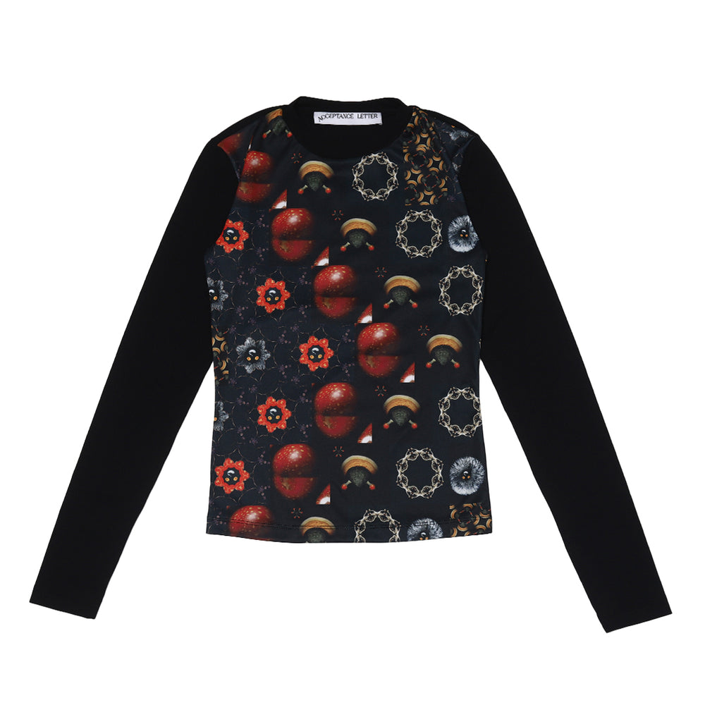 Myco Longsleeve Top Black & Original Print