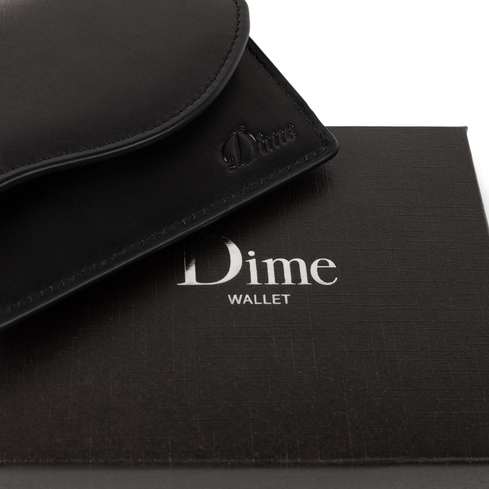 Chain Leather Wallet Black