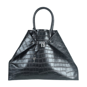 CLOSER BAG ALLIGATOR BLACK