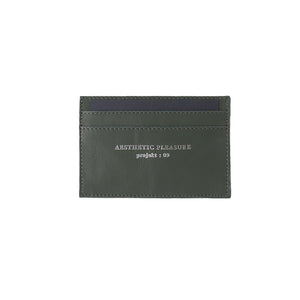 RECTA CARD HOLDER GREEN NAPPA