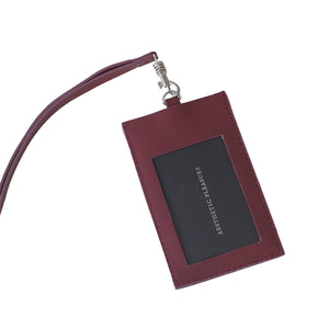 DENTE LANYARD CARD HOLDER MAROON