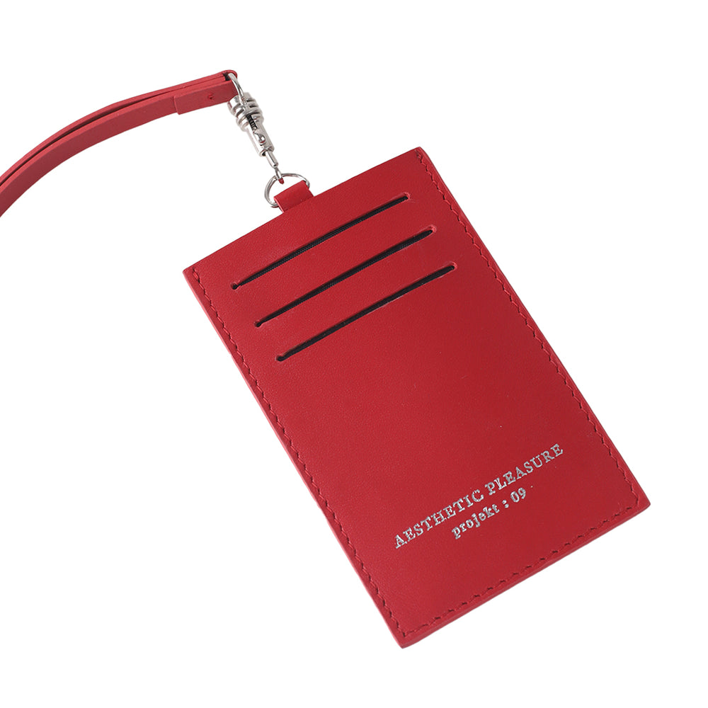 DENTE LANYARD CARD HOLDER RED