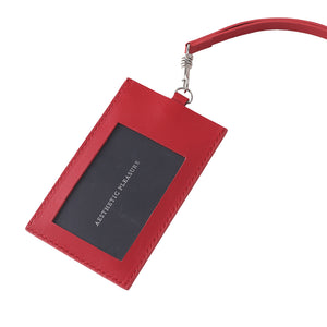 DENTE LANYARD CARD HOLDER RED