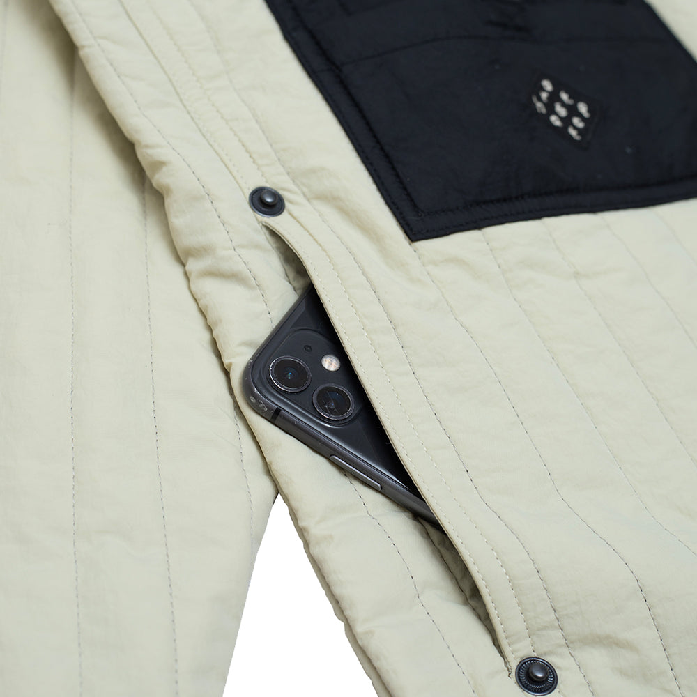 UMARI - Quilted Jacket (Reversible) Beige