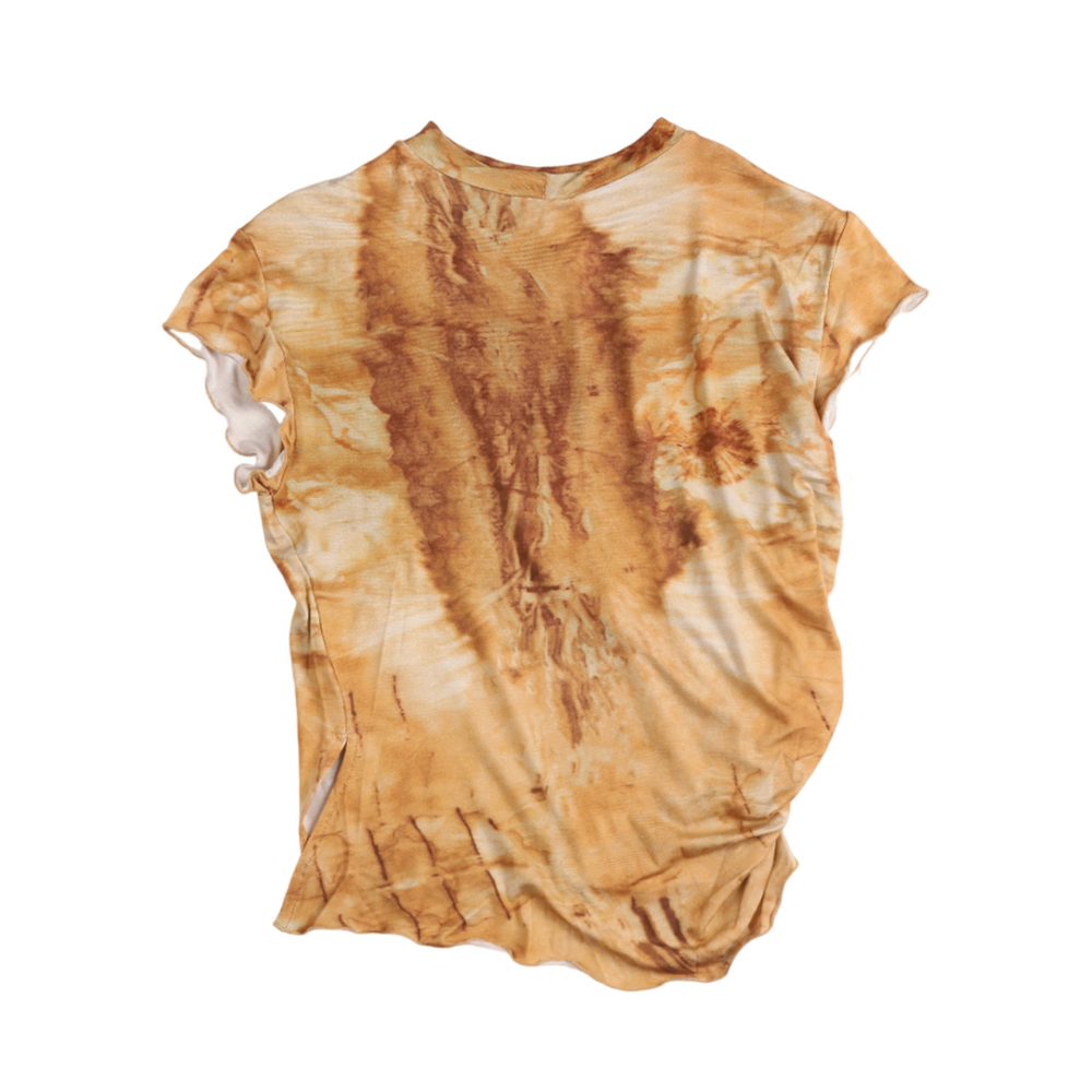 RUCHED TEE RUST