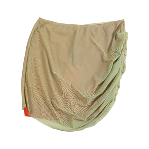 DOUBLE MESH MINI SKIRT MOSS / ORANGE