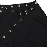 Denim Wrap Skirt Cape Black