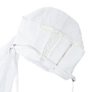 Chiffon Draping Corset White