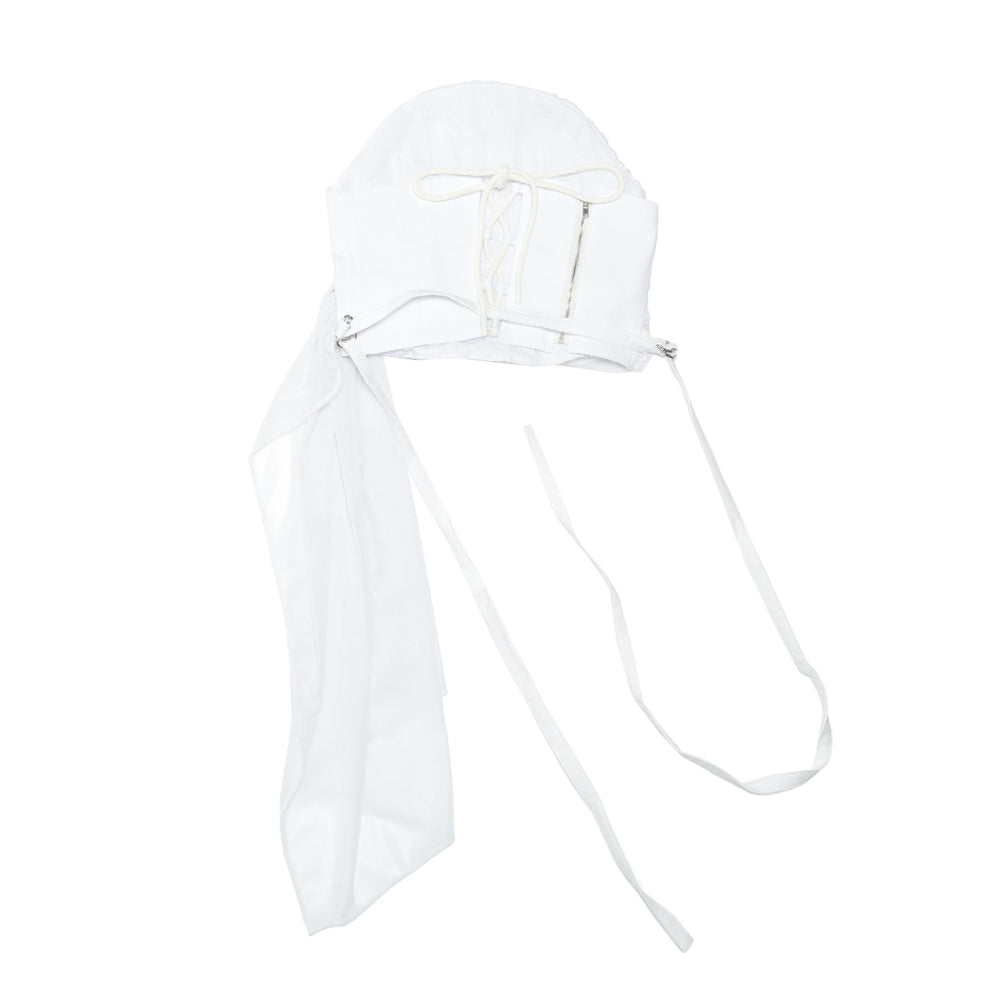 Chiffon Draping Corset White