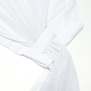 Chiffon Draping Corset White