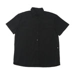 Short Sleeve Draping Cowl Shirt Black