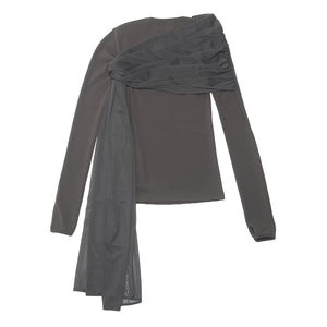 Draping T-shirt Gray