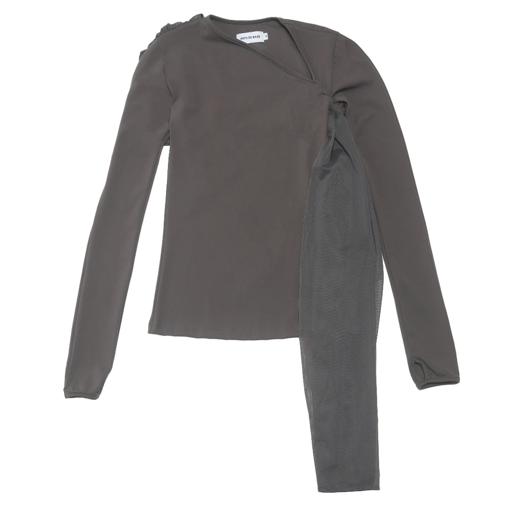 
            
                Load image into Gallery viewer, Draping T-shirt Gray
            
        