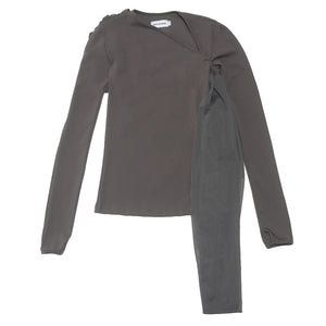 Draping T-shirt Gray