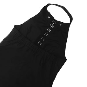 Sleeveless Long One-piece Black
