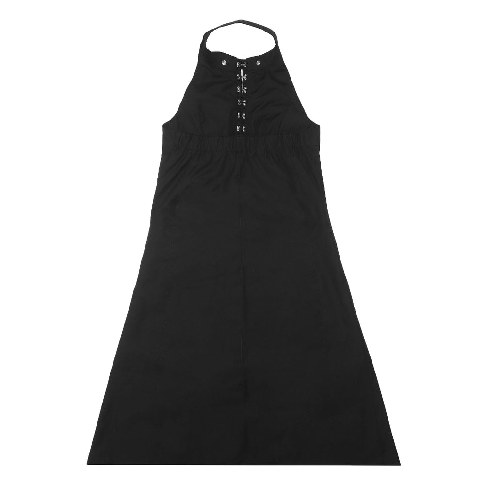 Sleeveless Long One-piece Black