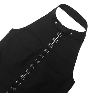 Sleeveless Long One-piece Black