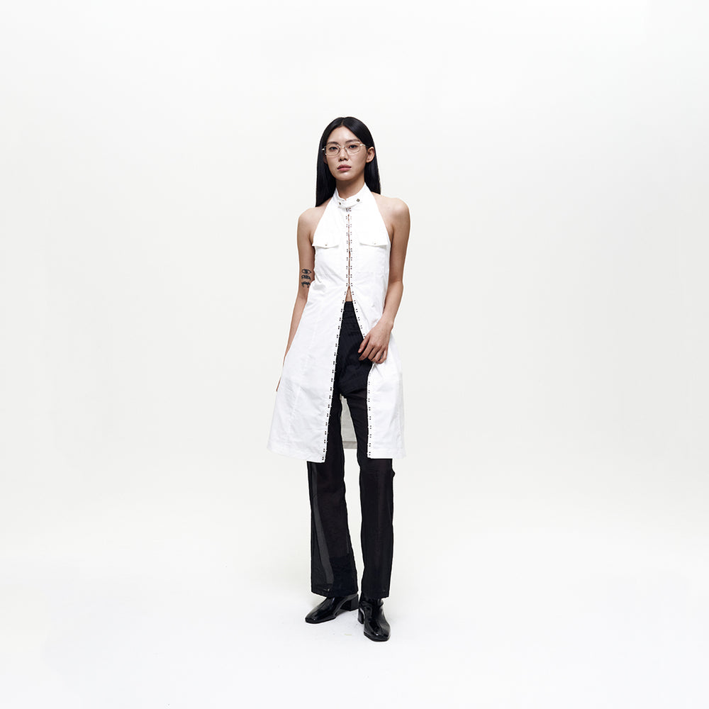 
            
                Load image into Gallery viewer, Sleevless Long One-piece White
            
        