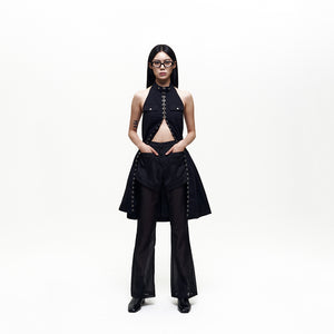 Sleeveless Long One-piece Black