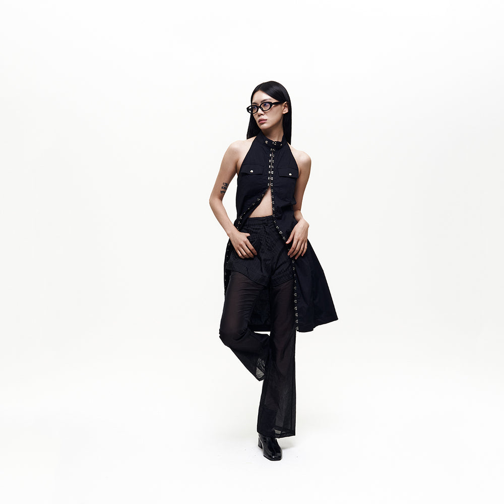 
            
                Load image into Gallery viewer, Sleeveless Long One-piece Black
            
        