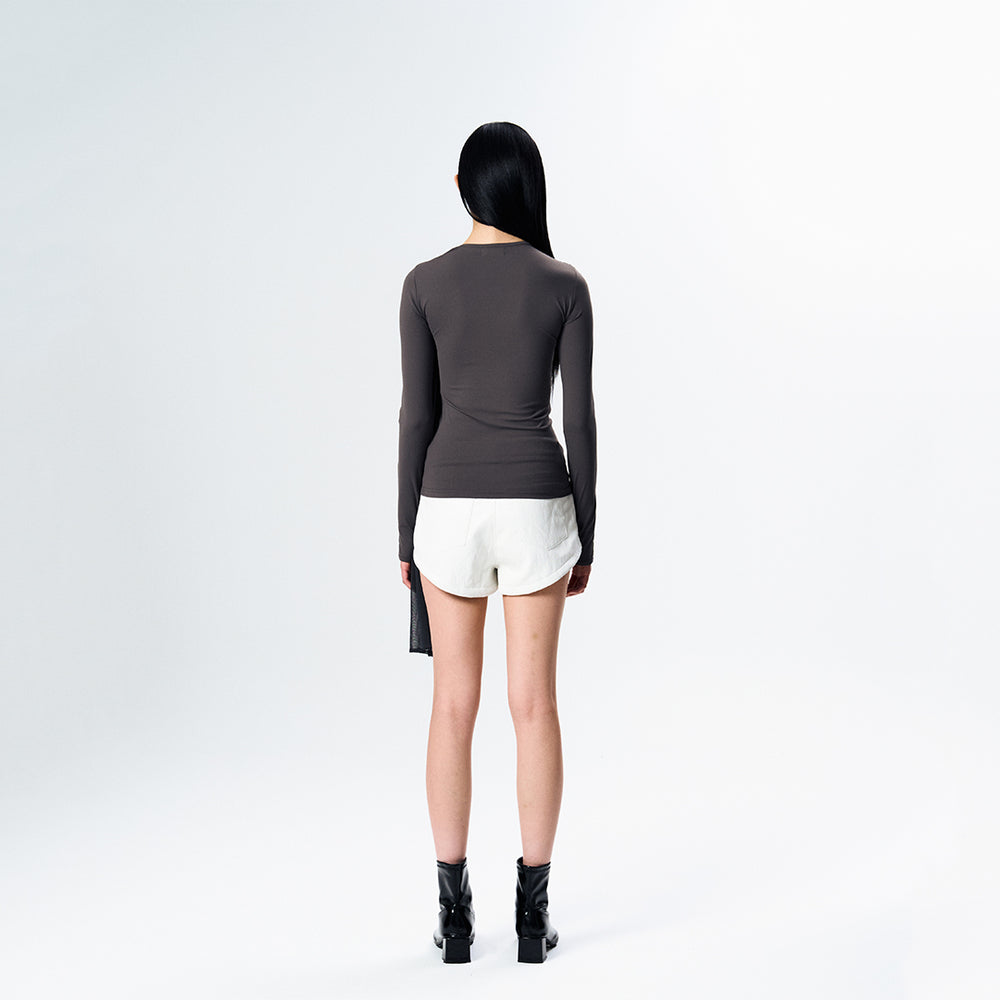 Draping T-shirt Gray