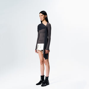 Draping T-shirt Gray