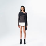 Draping T-shirt Gray