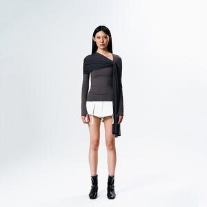 Draping T-shirt Gray