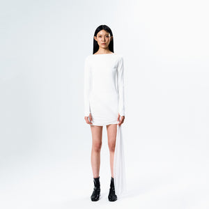 Draping One-piece White