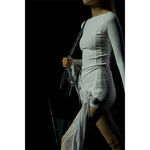 Draping One-piece White